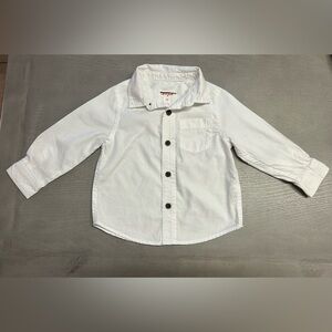 Cat & Jack Button Down White Dress Shirt 18 months Like New Condition